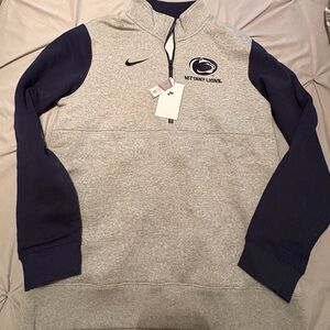 Nike Penn State Nittany Lions Gray and Navy quarterzip